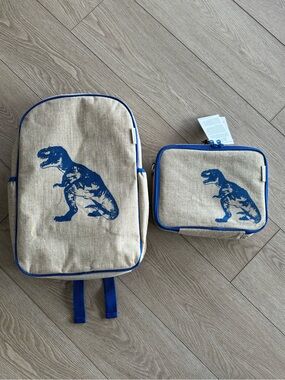 Kids Dinosaur Backpack and Lunch Bag - Blue